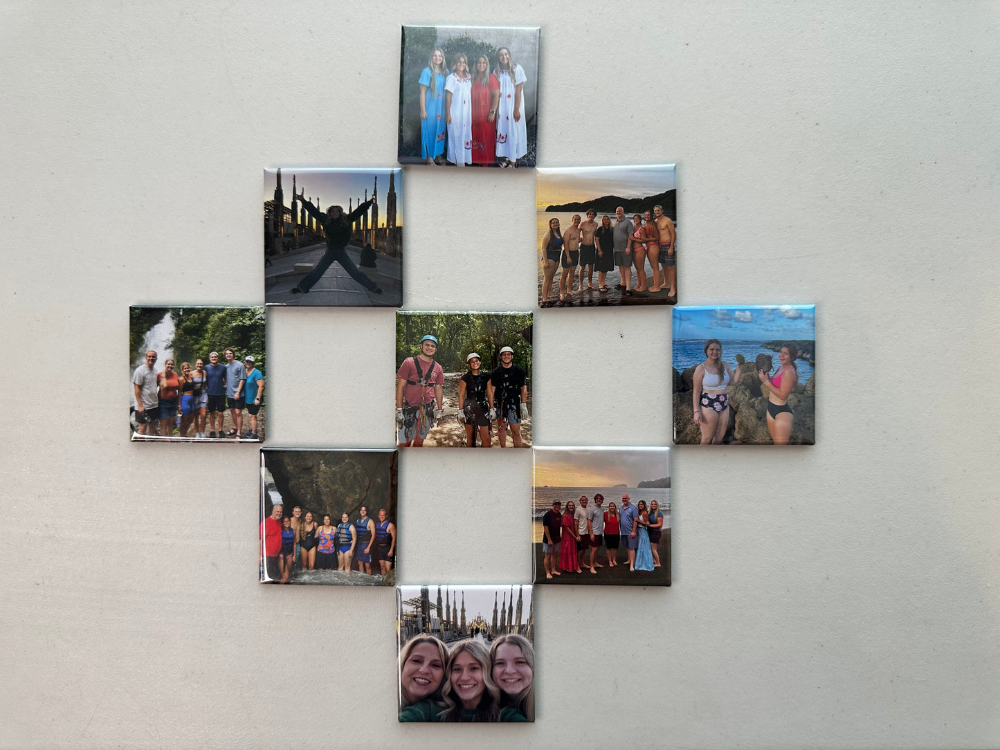 Custom 2"x 2" Square Photo Magnets (Pack of 9)